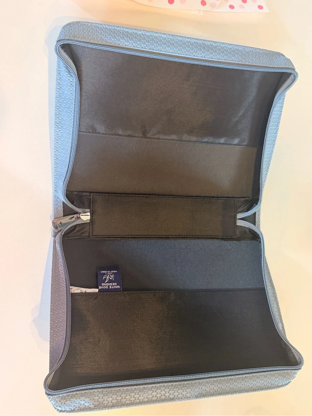 Tablet Folio Case with Floral Embossing - Blue